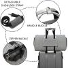 imageConvertible Garment Bag with Shoulder Strap Modoker Carry on Garment Duffel Bag for Men Women  2 in 1 Hanging Suitcase Suit Travel Bags BlackAsh Grey