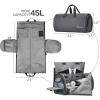 imageConvertible Garment Bag with Shoulder Strap Modoker Carry on Garment Duffel Bag for Men Women  2 in 1 Hanging Suitcase Suit Travel Bags BlackBlack