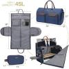 imageConvertible Garment Bag with Shoulder Strap Modoker Carry on Garment Duffel Bag for Men Women  2 in 1 Hanging Suitcase Suit Travel Bags BlackBlue