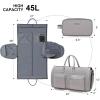 imageConvertible Garment Bag with Shoulder Strap Modoker Carry on Garment Duffel Bag for Men Women  2 in 1 Hanging Suitcase Suit Travel Bags BlackLight Grey