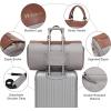 imageMODOKER Convertible Garment Bag with Shoulder Strap Carry on Garment Duffel Bag for Men Women  2 in 1 Hanging Suitcase Suit Travel BagsCaramel