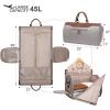 imageMODOKER Convertible Garment Bag with Shoulder Strap Carry on Garment Duffel Bag for Men Women  2 in 1 Hanging Suitcase Suit Travel BagsCaramel