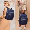 imageModoker 156 Inch Laptop Backpack Quilted Work Backpack for Women Bookbag Teacher Backpack with USB Charging Port Travel Backpack Purse for Women Nurse BlackBlue