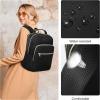 imageModoker 156 Inch Laptop Backpack Quilted Work Backpack for Women Bookbag Teacher Backpack with USB Charging Port Travel Backpack Purse for Women Nurse BlackBlack