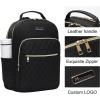 imageModoker 156 Inch Laptop Backpack Quilted Work Backpack for Women Bookbag Teacher Backpack with USB Charging Port Travel Backpack Purse for Women Nurse BlackBlack