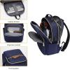 imageModoker 156 Inch Laptop Backpack Quilted Work Backpack for Women Bookbag Teacher Backpack with USB Charging Port Travel Backpack Purse for Women Nurse BlackBlue