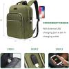 imageModoker 156 Inch Laptop Backpack Quilted Work Backpack for Women Bookbag Teacher Backpack with USB Charging Port Travel Backpack Purse for Women Nurse BlackOlive