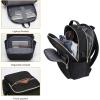 imageModoker 156 Inch Laptop Backpack Quilted Work Backpack for Women Bookbag Teacher Backpack with USB Charging Port Travel Backpack Purse for Women Nurse BlackBlack