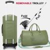 imageModoker Carry on Garment Bags for Travel Convertible Garment Duffel Bag with Shoulder Strap for Men Women 2 in 1 Hanging Suitcase Suit Travel Bags Glitter RedGreen