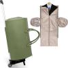 imageModoker Carry on Garment Bags for Travel Convertible Garment Duffel Bag with Shoulder Strap for Men Women 2 in 1 Hanging Suitcase Suit Travel Bags Glitter RedGreen