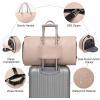 imageModoker Convertible Garment Bags for Travel Carry on Garment Duffel Bag for Women Men Weekender  2 in 1 Hanging Suitcase Suit Travel Bags GreenA Pink