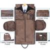 imageModoker Convertible Leather Garment Bag Carry on Garment Bags for Travel Waterproof Garment Duffel Bag Gifts for Men Women Business  2 in 1 Hanging Suitcase Suit Travel Bags in BrownBlue