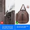imageModoker Convertible Leather Garment Bag Carry on Garment Bags for Travel Waterproof Garment Duffel Bag Gifts for Men Women Business  2 in 1 Hanging Suitcase Suit Travel Bags in BrownBrown