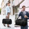 imageModoker Convertible Leather Garment Bag Carry on Garment Bags for Travel Waterproof Garment Duffel Bag Gifts for Men Women Business  2 in 1 Hanging Suitcase Suit Travel Bags in BrownBblack