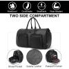 imageModoker Convertible Leather Garment Bag Carry on Garment Bags for Travel Waterproof Garment Duffel Bag Gifts for Men Women Business  2 in 1 Hanging Suitcase Suit Travel Bags in BrownDBlack