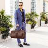 imageModoker Convertible Leather Garment Bag Carry on Garment Bags for Travel Waterproof Garment Duffel Bag Gifts for Men Women Business  2 in 1 Hanging Suitcase Suit Travel Bags in BrownBrown