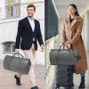 imageModoker Convertible Leather Garment Bag Carry on Garment Bags for Travel Waterproof Garment Duffel Bag Gifts for Men Women Business  2 in 1 Hanging Suitcase Suit Travel Bags in BrownCgrey