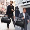 imageModoker Convertible Leather Garment Bag Carry on Garment Bags for Travel Waterproof Garment Duffel Bag Gifts for Men Women Business  2 in 1 Hanging Suitcase Suit Travel Bags in BrownCBlack