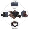imageModoker Convertible Leather Garment Bag Carry on Garment Bags for Travel Waterproof Garment Duffel Bag Gifts for Men Women Business  2 in 1 Hanging Suitcase Suit Travel Bags in BrownCBlue