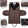 imageModoker Convertible Leather Garment Bag Carry on Garment Bags for Travel Waterproof Garment Duffel Bag Gifts for Men Women Business  2 in 1 Hanging Suitcase Suit Travel Bags in BrownBblack