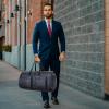 imageModoker Convertible Leather Garment Bag Carry on Garment Bags for Travel Waterproof Garment Duffel Bag Gifts for Men Women Business  2 in 1 Hanging Suitcase Suit Travel Bags in BrownBlue