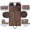 imageModoker Convertible Leather Garment Bag Carry on Garment Bags for Travel Waterproof Garment Duffel Bag Gifts for Men Women Business  2 in 1 Hanging Suitcase Suit Travel Bags in BrownBrown