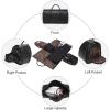 imageModoker Convertible Leather Garment Bag Carry on Garment Bags for Travel Waterproof Garment Duffel Bag Gifts for Men Women Business  2 in 1 Hanging Suitcase Suit Travel Bags in BrownCBlack