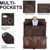 imageModoker Convertible Leather Garment Bag Carry on Garment Bags for Travel Waterproof Garment Duffel Bag Gifts for Men Women Business  2 in 1 Hanging Suitcase Suit Travel Bags in BrownDDark Brown