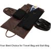 imageModoker Convertible Leather Garment Bag Carry on Garment Bags for Travel Waterproof Garment Duffel Bag Gifts for Men Women Business  2 in 1 Hanging Suitcase Suit Travel Bags in BrownCbrown
