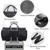 imageModoker Convertible Leather Garment Bag Carry on Garment Bags for Travel Waterproof Garment Duffel Bag Gifts for Men Women Business  2 in 1 Hanging Suitcase Suit Travel Bags in BrownCBlack