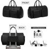imageModoker Convertible Leather Garment Bag Carry on Garment Bags for Travel Waterproof Garment Duffel Bag Gifts for Men Women Business  2 in 1 Hanging Suitcase Suit Travel Bags in BrownBblack