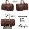 imageModoker Convertible Leather Garment Bag Carry on Garment Bags for Travel Waterproof Garment Duffel Bag Gifts for Men Women Business  2 in 1 Hanging Suitcase Suit Travel Bags in BrownBbrown