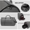 imageModoker Convertible Leather Garment Bag Carry on Garment Bags for Travel Waterproof Garment Duffel Bag Gifts for Men Women Business  2 in 1 Hanging Suitcase Suit Travel Bags in BrownCgrey