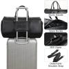 imageModoker Convertible Leather Garment Bag Carry on Garment Bags for Travel Waterproof Garment Duffel Bag Gifts for Men Women Business  2 in 1 Hanging Suitcase Suit Travel Bags in BrownBlack