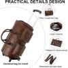 imageModoker Convertible Leather Garment Bag Carry on Garment Bags for Travel Waterproof Garment Duffel Bag Gifts for Men Women Business  2 in 1 Hanging Suitcase Suit Travel Bags in BrownDDark Brown