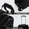imageModoker Convertible Rolling Garment Bag for Travel Suit Travel Bag with Trolley Garment Duffel Bag with Wheels ampamp Shoes Compartment for Business Trip Weekender  BrownJet Black