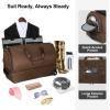 imageModoker Convertible Rolling Garment Bag for Travel Suit Travel Bag with Trolley Garment Duffel Bag with Wheels ampamp Shoes Compartment for Business Trip Weekender  BrownBrown