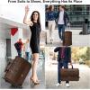 imageModoker Convertible Rolling Garment Bag for Travel Suit Travel Bag with Trolley Garment Duffel Bag with Wheels ampamp Shoes Compartment for Business Trip Weekender  BrownBrown
