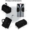 imageModoker Convertible Rolling Garment Bag for Travel Suit Travel Bag with Trolley Garment Duffel Bag with Wheels ampamp Shoes Compartment for Business Trip Weekender  BrownJet Black