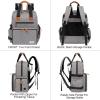 imageModoker Dog Travel Bag Airline Approved Backpack for Pet Accessories Organizer Tote Weekend Bag with 2 Dog Food Storage Containers 2 Collapsible Dog Bowls 1 Pet Mat GreyGrey