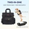 imageModoker Dog Travel Organizer with 2 Collapsible Dog Bowls for Supplies ampamp Accessories Airline Approved Dog Tote Pet Travel Bag with 2 Travel Dog Food ContainerBlack Charcoal