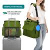 imageModoker Dog Travel Organizer with 2 Collapsible Dog Bowls for Supplies ampamp Accessories Airline Approved Dog Tote Pet Travel Bag with 2 Travel Dog Food ContainerGreen