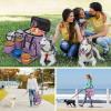 imageModoker Dog Travel Organizer with 2 Collapsible Dog Bowls for Supplies ampamp Accessories Airline Approved Dog Tote Pet Travel Bag with 2 Travel Dog Food ContainerSPurple