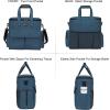imageModoker Dog Travel Organizer with 2 Collapsible Dog Bowls for Supplies ampamp Accessories Airline Approved Dog Tote Pet Travel Bag with 2 Travel Dog Food ContainerBlue