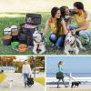 imageModoker Dog Travel Organizer with 2 Collapsible Dog Bowls for Supplies ampamp Accessories Airline Approved Dog Tote Pet Travel Bag with 2 Travel Dog Food ContainerBlack Charcoal
