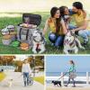 imageModoker Dog Travel Organizer with 2 Collapsible Dog Bowls for Supplies ampamp Accessories Airline Approved Dog Tote Pet Travel Bag with 2 Travel Dog Food ContainerLight Grey