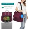 imageModoker Dog Travel Organizer with 2 Collapsible Dog Bowls for Supplies ampamp Accessories Airline Approved Dog Tote Pet Travel Bag with 2 Travel Dog Food ContainerRose Red