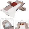 imageModoker Garment Bags for Travel Carry on Suit Bags for Airplanes Duffle Bag for Women2 in 1 Personal Item Travel Weekender Bag with Bag TagKhakiBlue