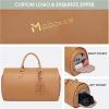 imageModoker Garment Bags for Travel Carry on Suit Bags for Airplanes Duffle Bag for Women2 in 1 Personal Item Travel Weekender Bag with Bag TagKhakiCoffee