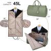 imageModoker Garment Bags for Travel Carry on Suit Bags for Airplanes Duffle Bag for Women2 in 1 Personal Item Travel Weekender Bag with Bag TagKhakiGreen
